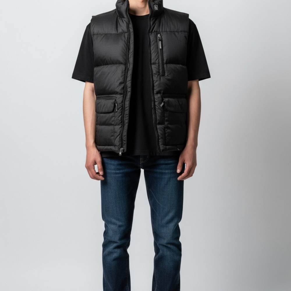 🔥 Volcom Men’s Reversible Puffer Vest – Size medium